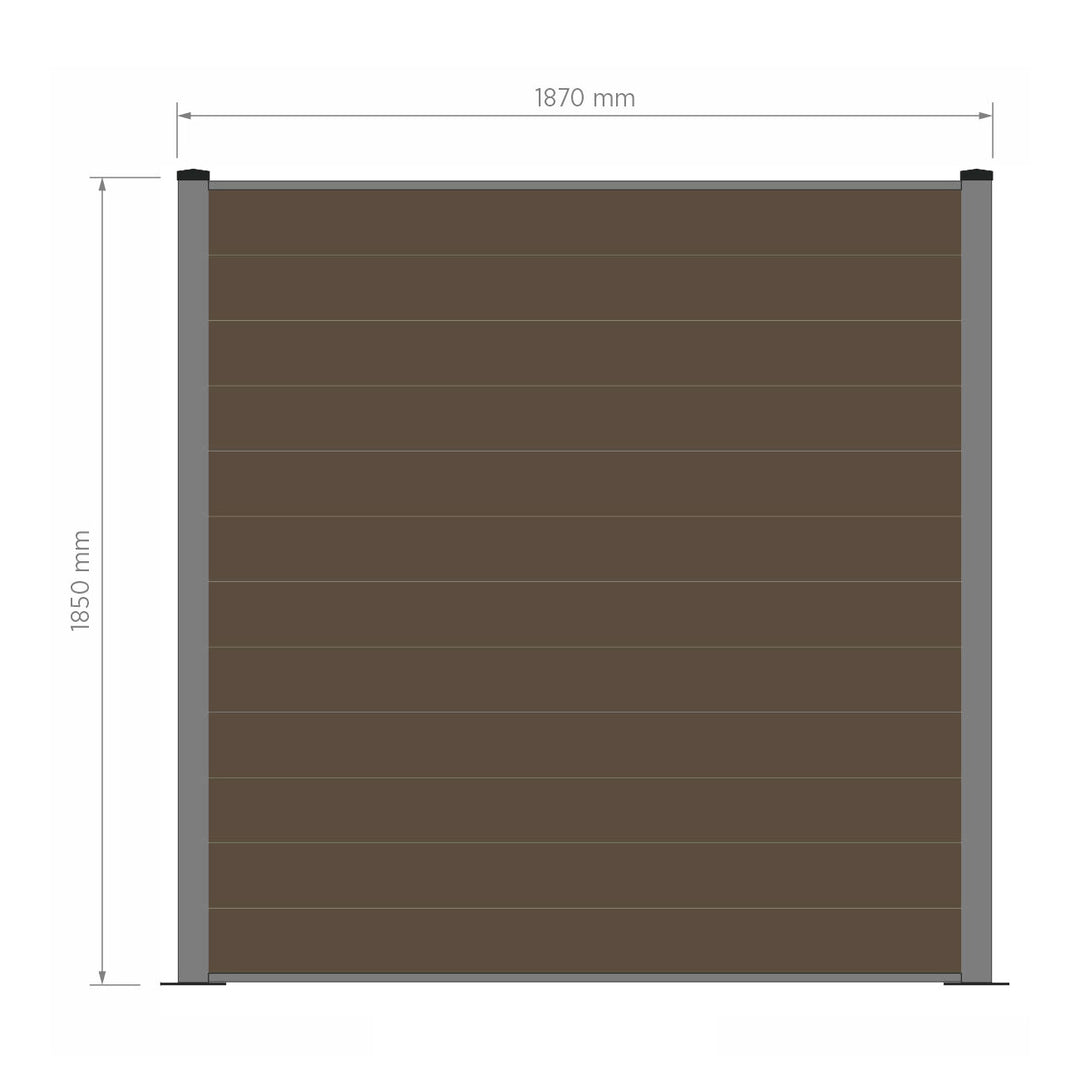 Pannello di recinzione in WPC - Altezza 185 cm - Mod 1A